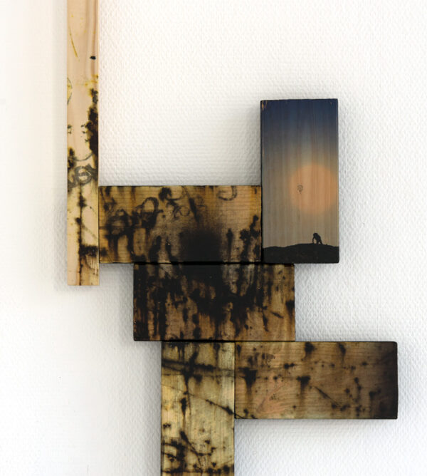 Karlos Kaplan. Gipfel Union Series. 2021. 69x50,5 cm. Photography phototransfer and acrylic on wood